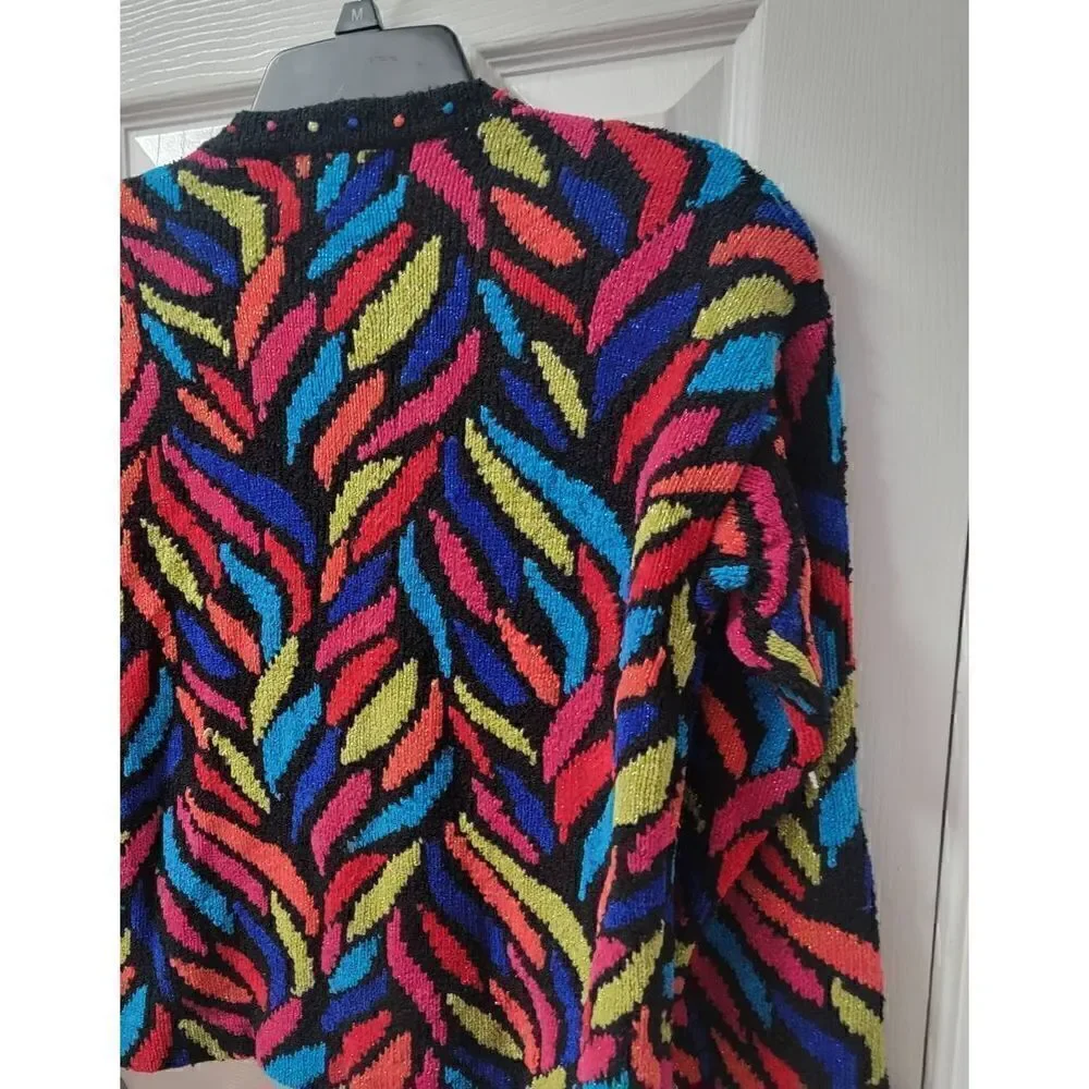Design Options Funky Colorful Sweater S